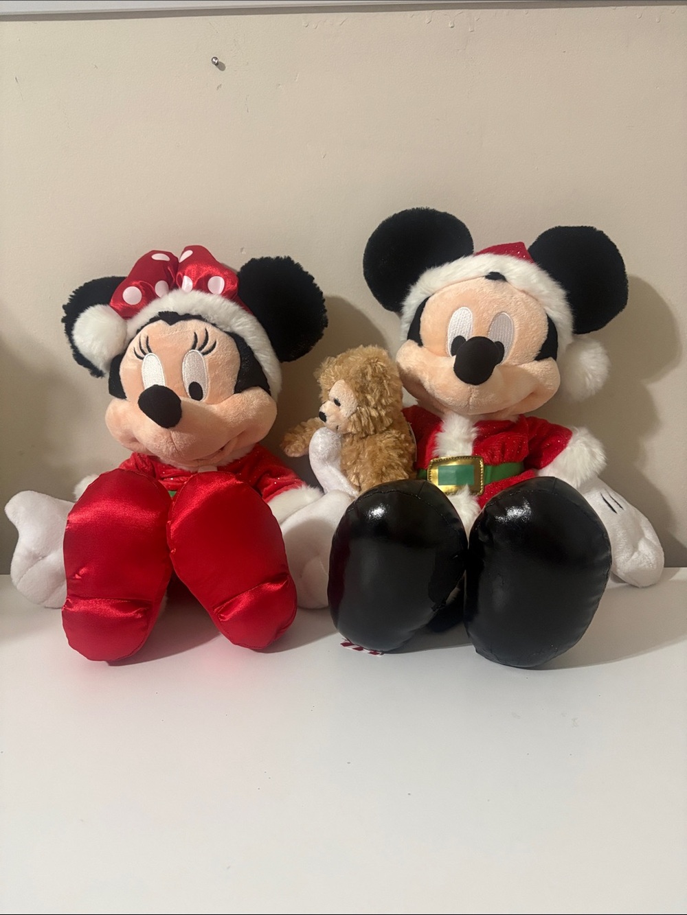 Disney Minnie & Mickey Holiday Plush Duo - with Duffy in Mickeys Hands